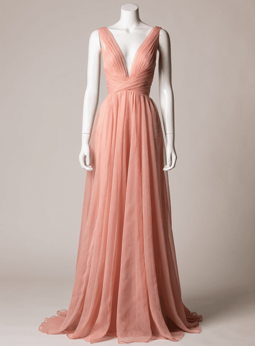 Vestido Rose Manga 3/4 Decote V e Cinto