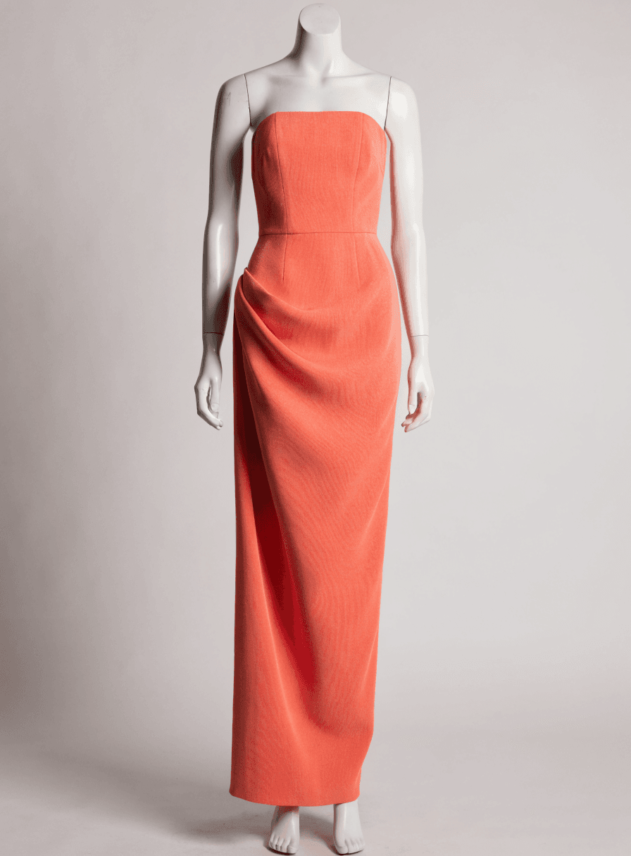Vestido Coral Alfaiataria Tomara que Caia Corpo Corselet