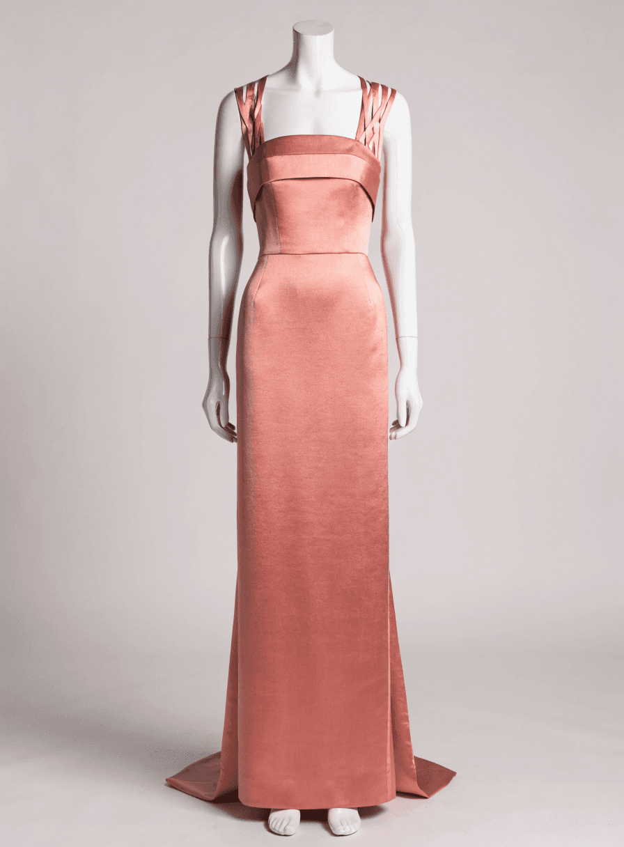 Vestido Rose Alfaiataria Tomara que Caia Costas Trançadas