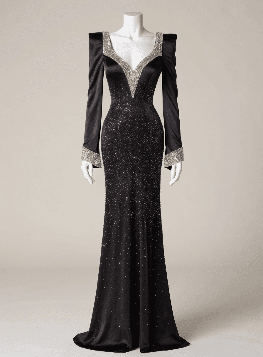 Vestido Preto Strass Alcinha